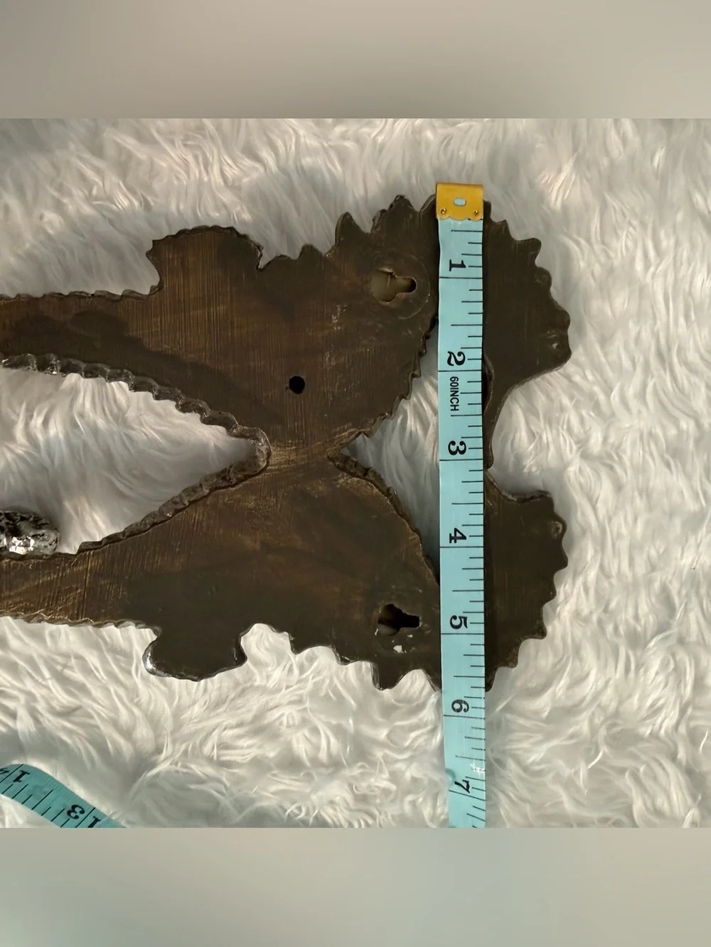 Nautical Decor: Silver Cast Iron Double Seahorse Wall Hook - Heart Shape
